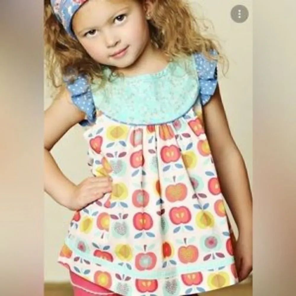 Matilda Jane Friends Forever Lucia Shabby Apple Top Girls Size 2 Ruffle Tunic